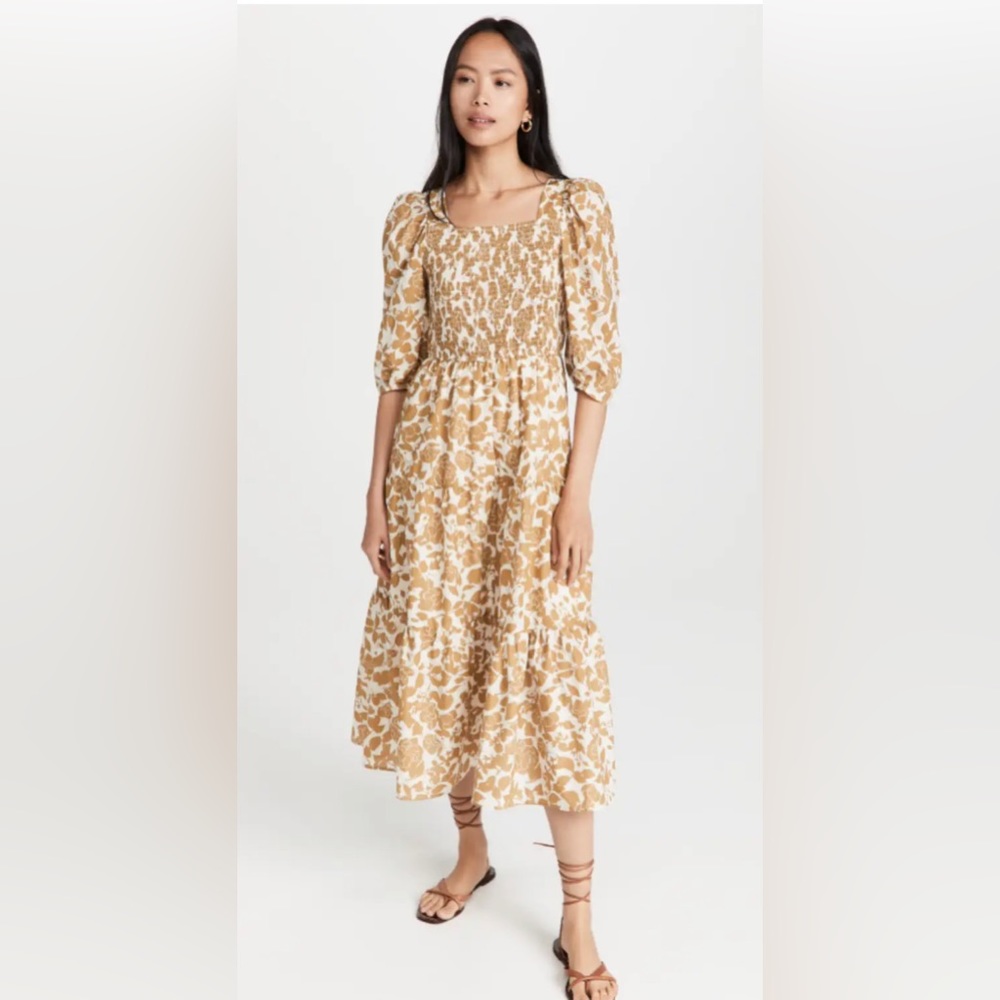 Moon River Smocked Poplin Dress